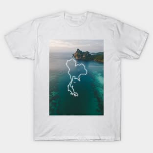 Thailand Country Map | Luminous Landscapes T-Shirt